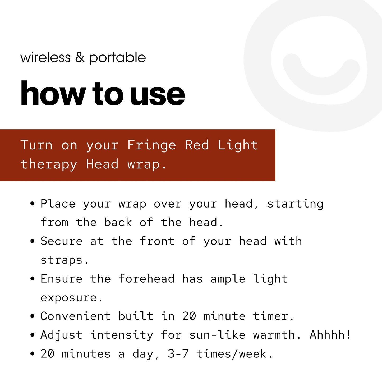 Fringe Red Light Therapy Head Wrap