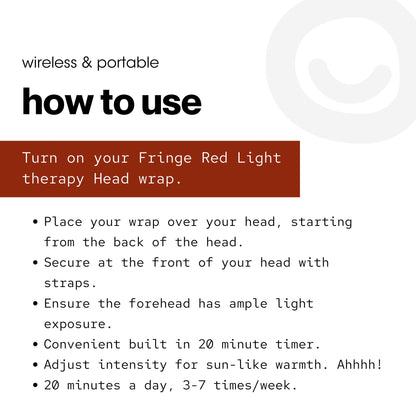 Fringe Red Light Therapy Head Wrap