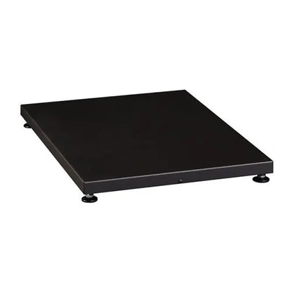 Black platform on a white background
