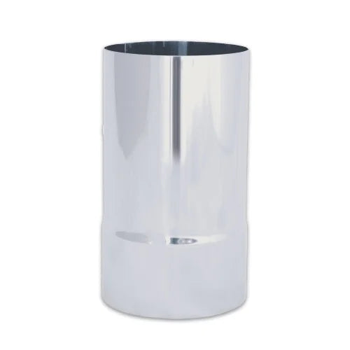 Silver cylindrical object on a white background