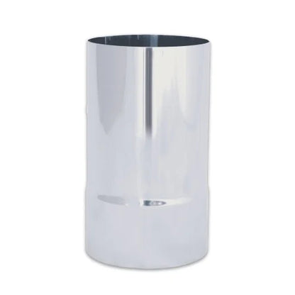 Silver cylindrical object on a white background