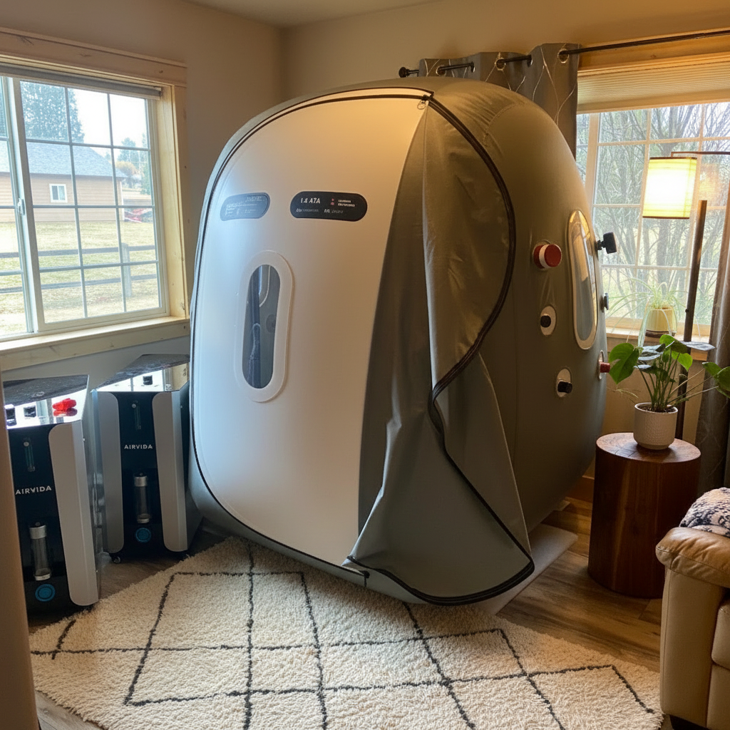 hyperbaric chamber in a room