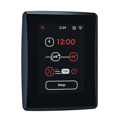 Black controller for sauna