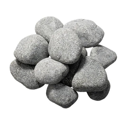 Grey stones on white background