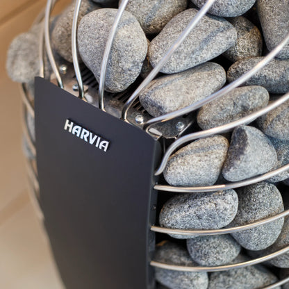 Harvia heater close up of stones