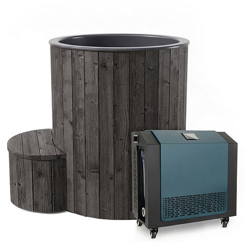 SaunaLife Model S1BC Black Immersion Tub with Chiller/Heater